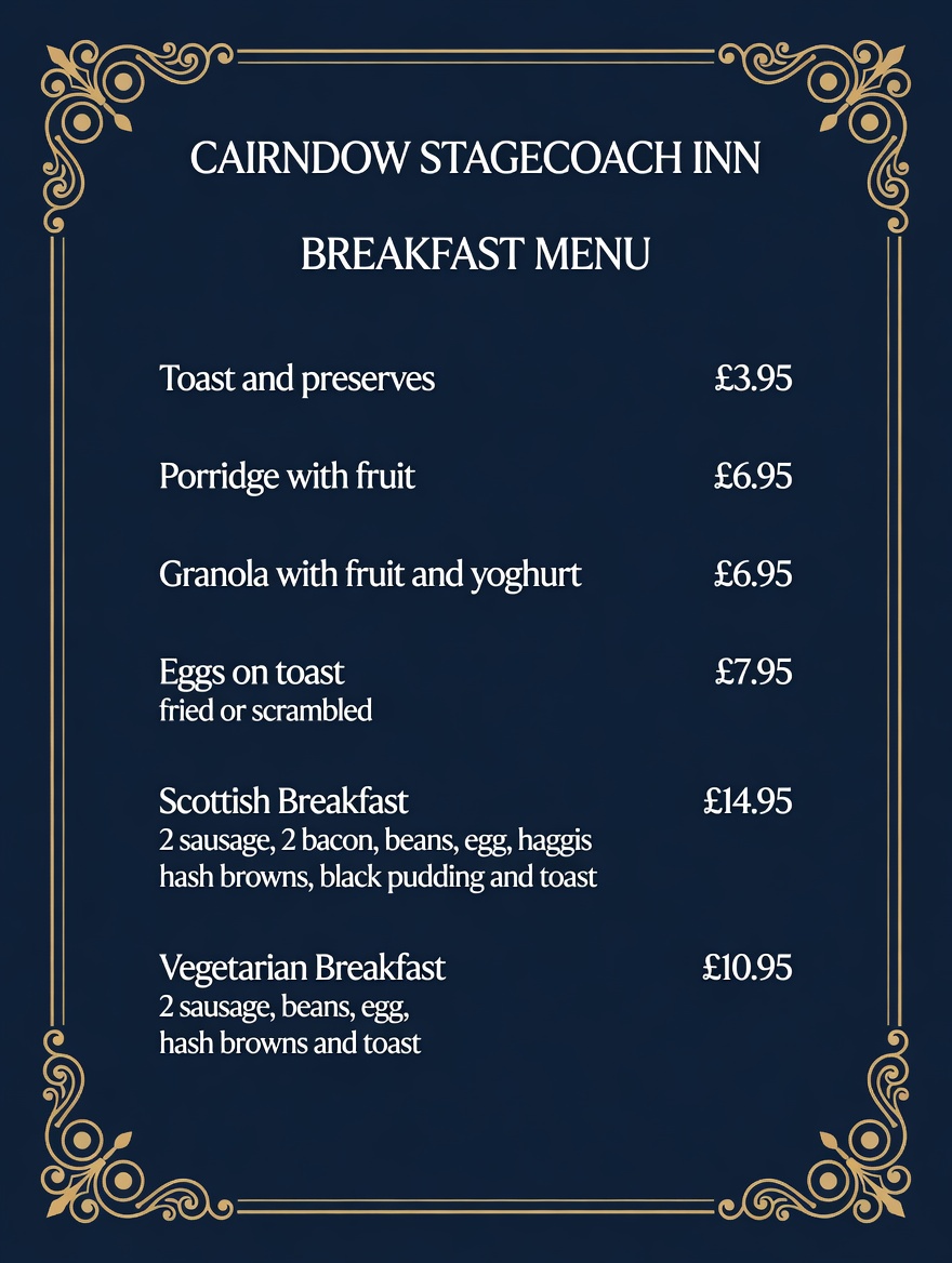 Breakfast Menu